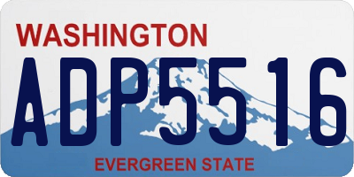 WA license plate ADP5516