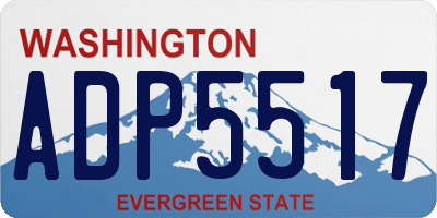 WA license plate ADP5517