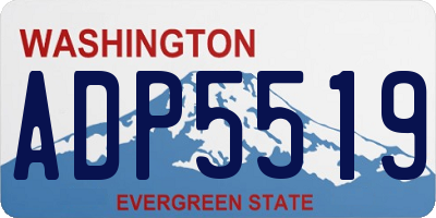 WA license plate ADP5519