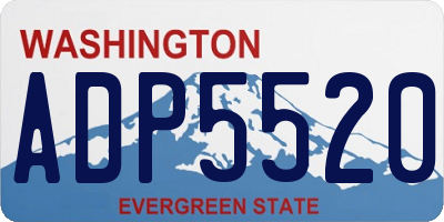 WA license plate ADP5520