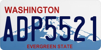 WA license plate ADP5521