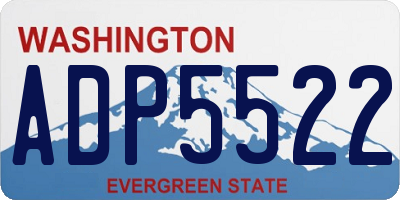 WA license plate ADP5522