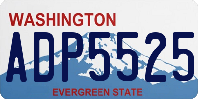 WA license plate ADP5525