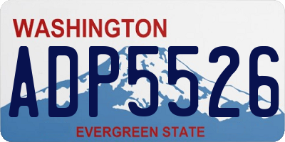 WA license plate ADP5526