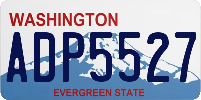 WA license plate ADP5527