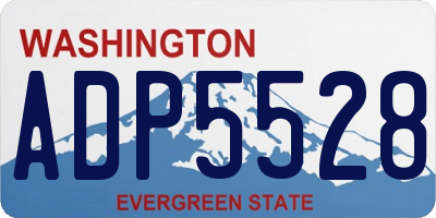 WA license plate ADP5528