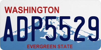 WA license plate ADP5529