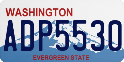 WA license plate ADP5530