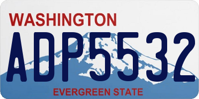 WA license plate ADP5532