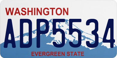 WA license plate ADP5534