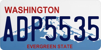 WA license plate ADP5535