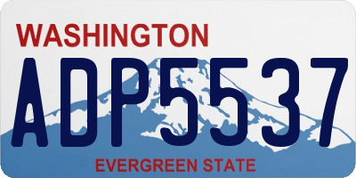 WA license plate ADP5537