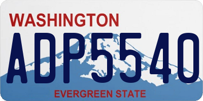 WA license plate ADP5540
