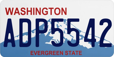 WA license plate ADP5542