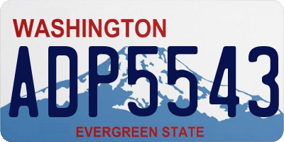 WA license plate ADP5543
