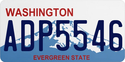 WA license plate ADP5546
