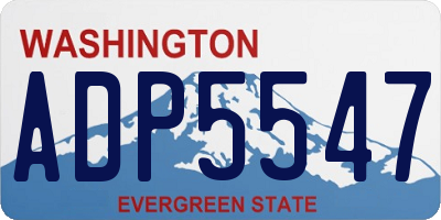 WA license plate ADP5547