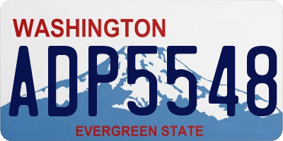 WA license plate ADP5548