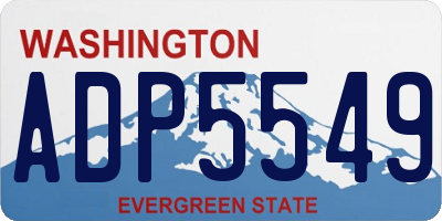 WA license plate ADP5549