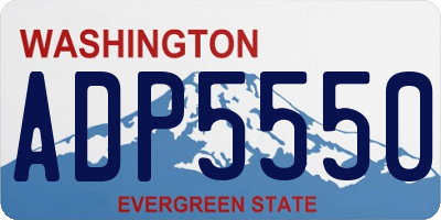 WA license plate ADP5550