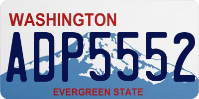 WA license plate ADP5552