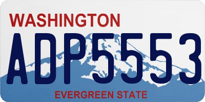 WA license plate ADP5553