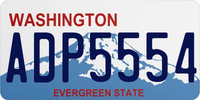 WA license plate ADP5554
