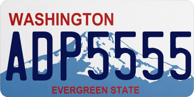 WA license plate ADP5555