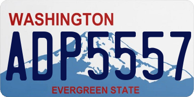 WA license plate ADP5557