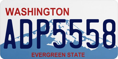 WA license plate ADP5558