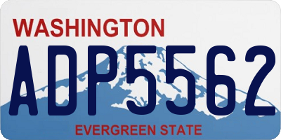 WA license plate ADP5562
