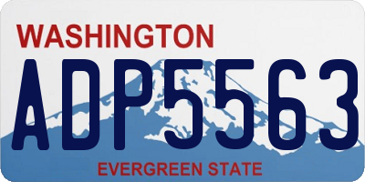 WA license plate ADP5563