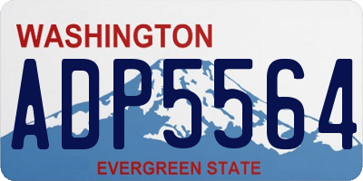 WA license plate ADP5564