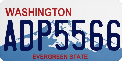 WA license plate ADP5566