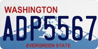 WA license plate ADP5567