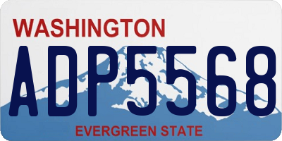 WA license plate ADP5568