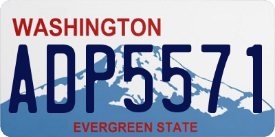 WA license plate ADP5571