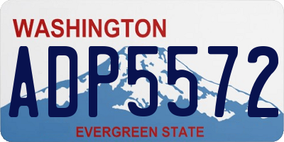 WA license plate ADP5572