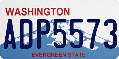 WA license plate ADP5573