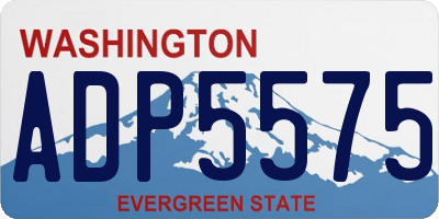 WA license plate ADP5575