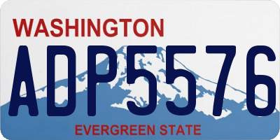 WA license plate ADP5576