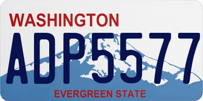 WA license plate ADP5577
