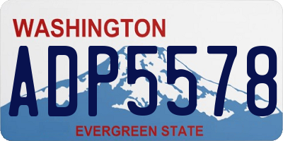 WA license plate ADP5578