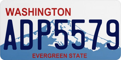 WA license plate ADP5579
