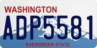 WA license plate ADP5581