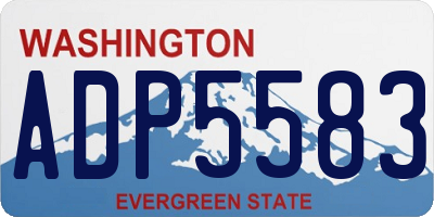 WA license plate ADP5583