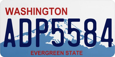 WA license plate ADP5584
