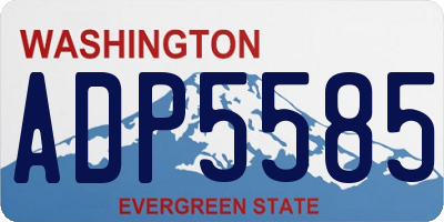 WA license plate ADP5585