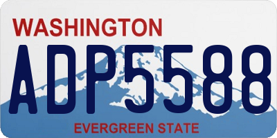 WA license plate ADP5588