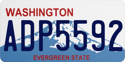 WA license plate ADP5592